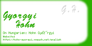 gyorgyi hohn business card